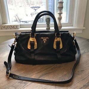 PRADA Black Soft Calf Leather Bag